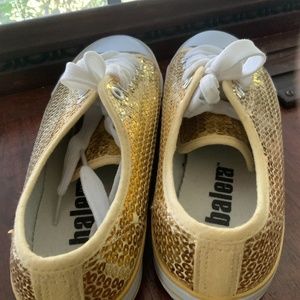 Balera gold sparkle dance/ tennis shoes size 8